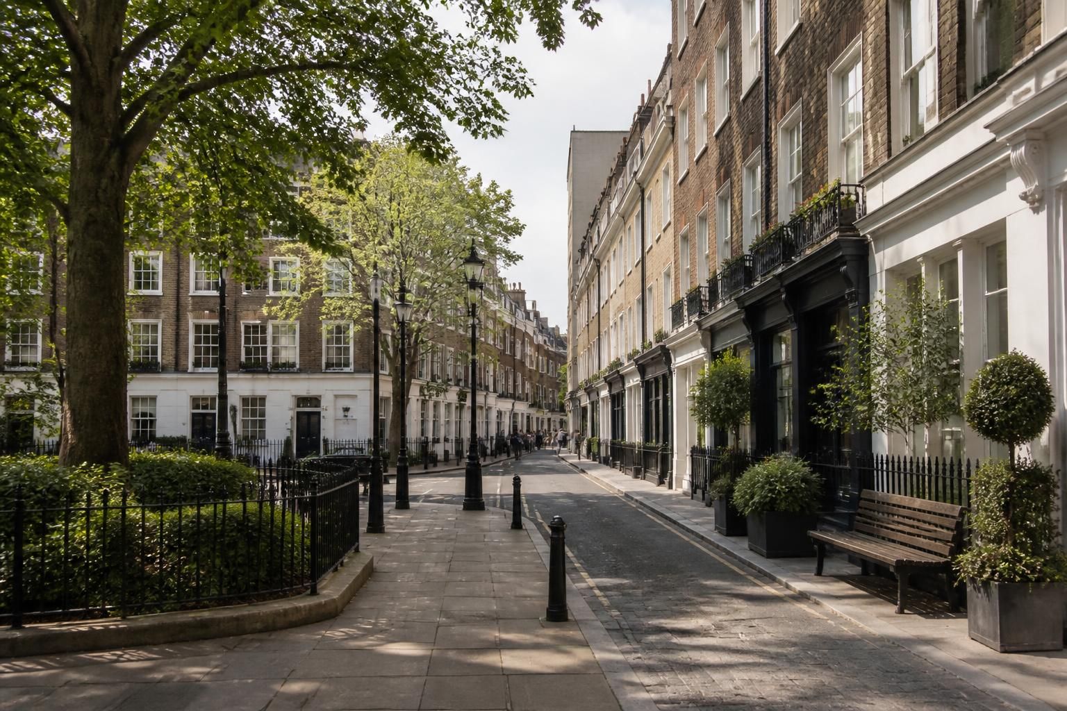 Refined terraces and leafy squares in Bloomsbury.